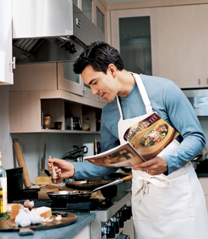 Men cooking